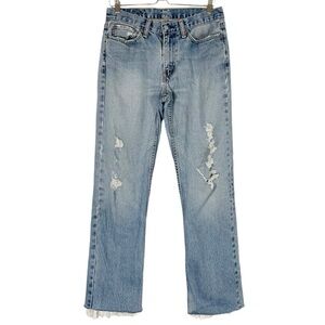 Levis 514 Mens Distressed Straight Leg Jeans Size 32